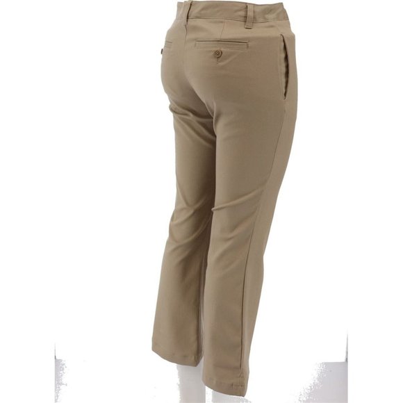 NWT LANDS' END PLAIN FRONT BOOT CUT STAIN RESISTANT CHINO PANTS KHAKI 1 & 13 - Picture 6 of 12